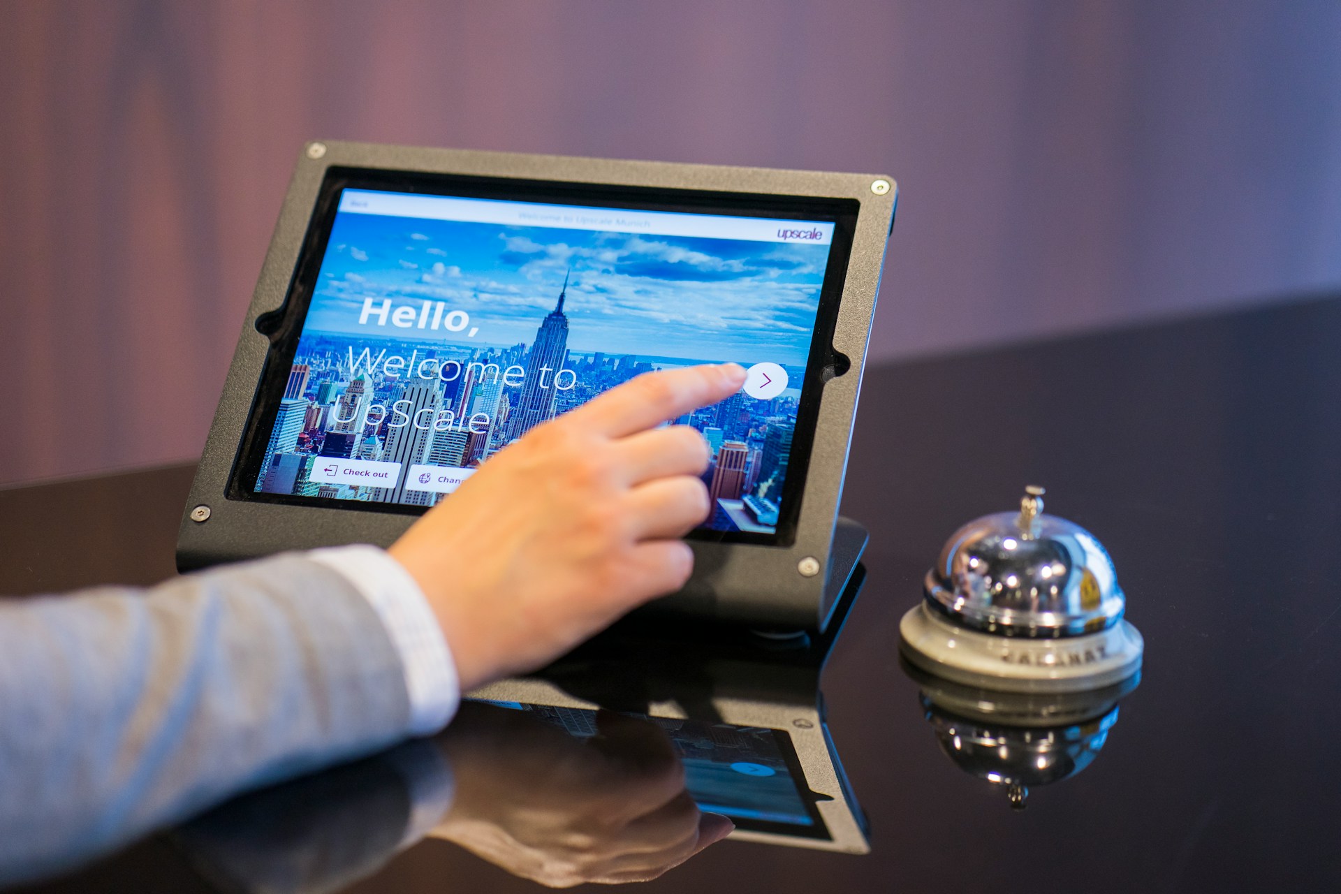 Solo traveler at luxury hotel